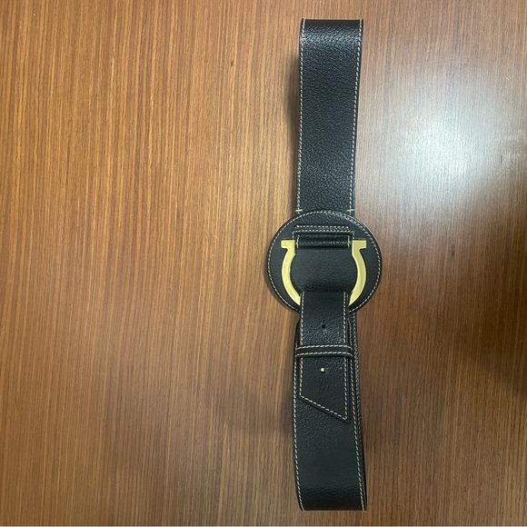 Black 2 “ Salvatore Farragamo Belt with Gold main image 9